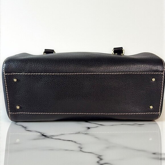 Kate Spade Vintage Leather Logan Dot Noel Pebbled Leather Satchel - Like New - Picture 7 of 15